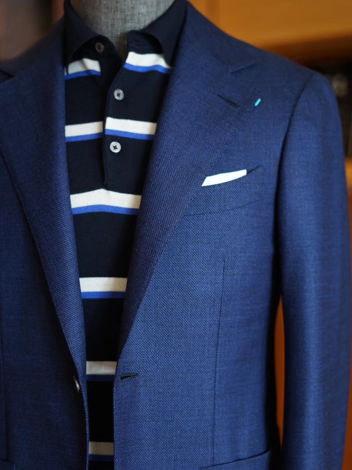 Men’s Tailored Full Canvas Wrinkle-Resistant Wool Blazer