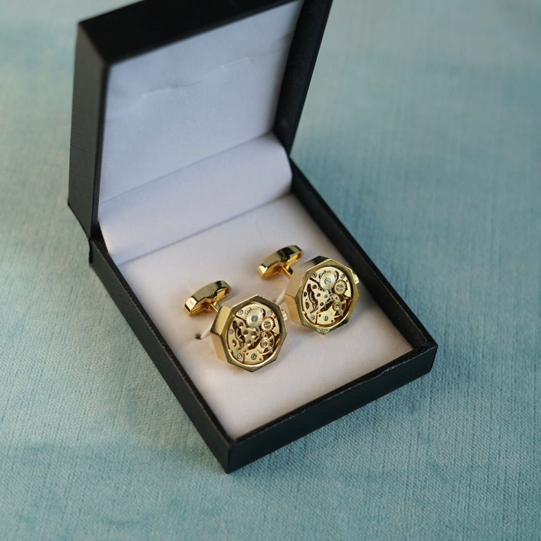 Octagon Mechanical Watch Cufflinks