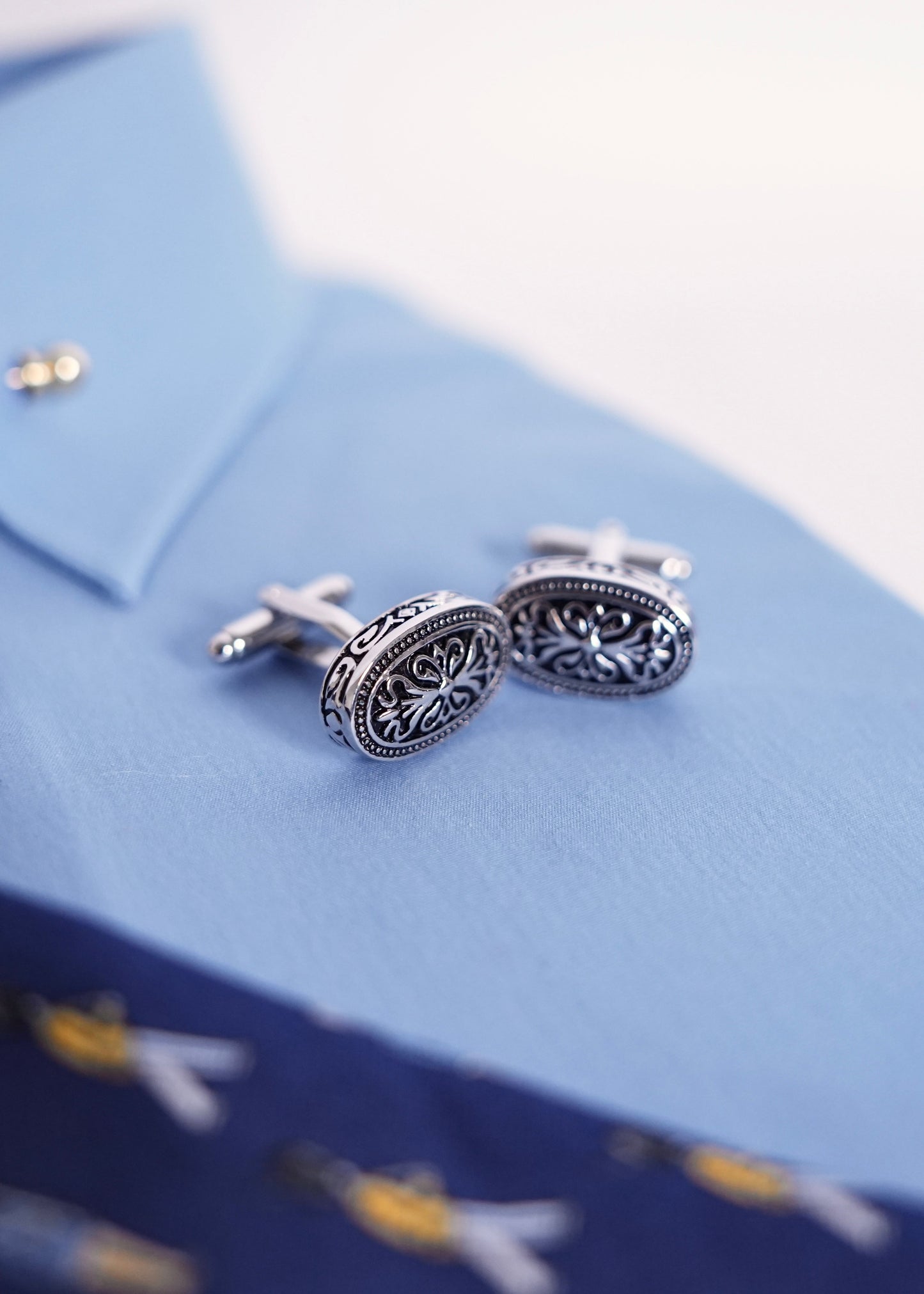 Gothic-Inspired Floral Paisley Cufflinks