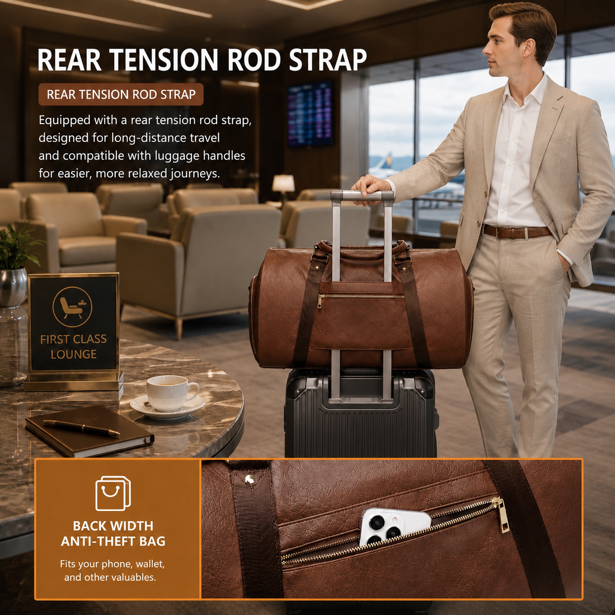 Suits Travel Duffle Bag Convertible Suit Shoes Overnight Bag