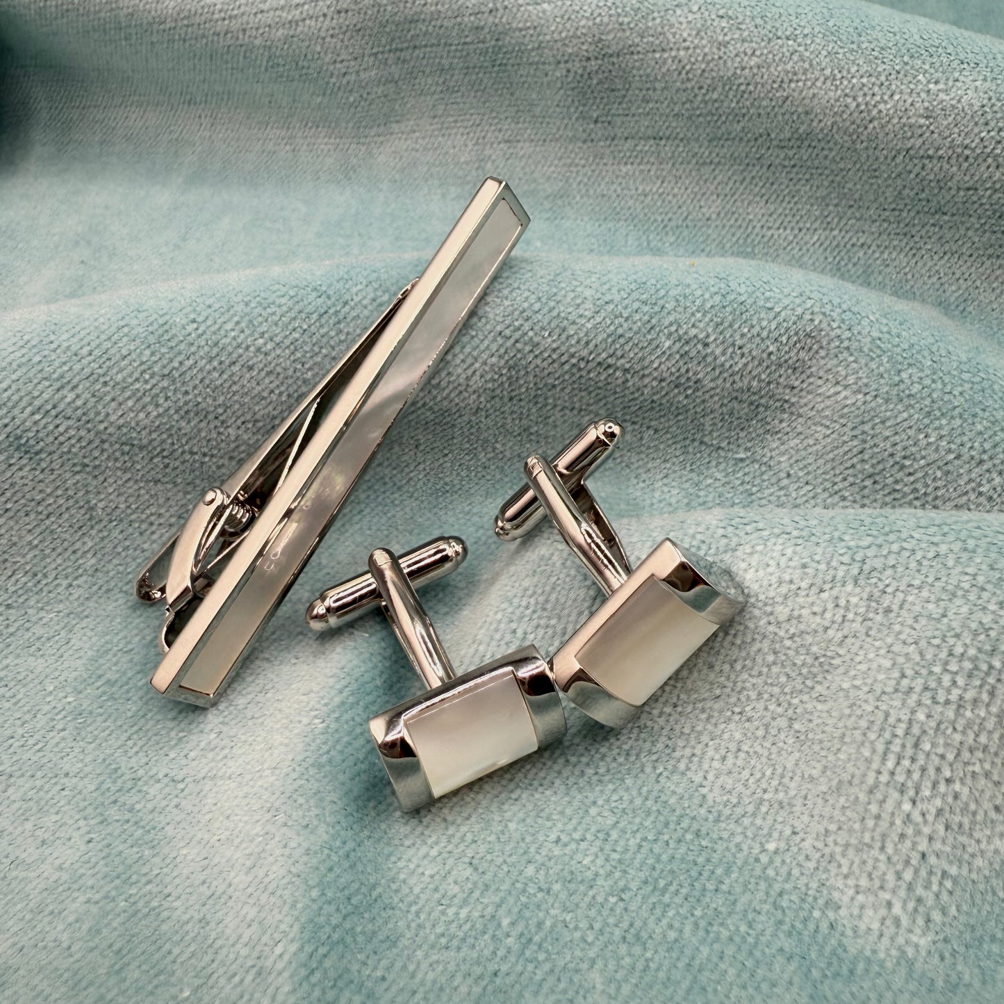 Opulent Elegance Cufflink and Tie Clip Set
