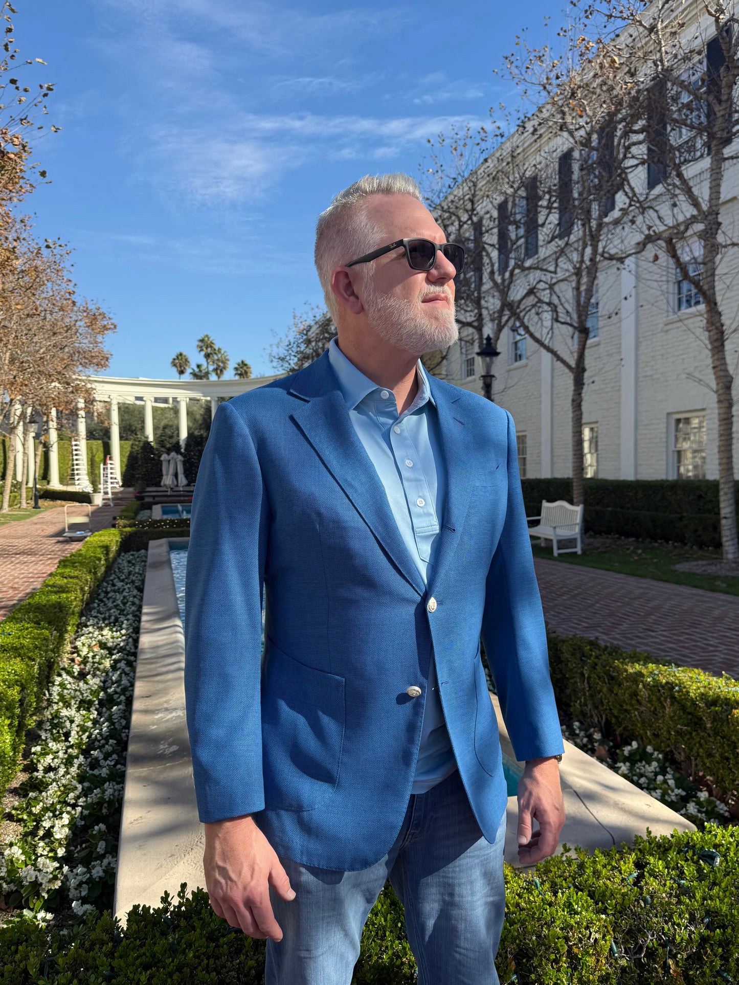 Custom Men’s Lightweight Hopsack Blazer – Full Canvas, Stiff Free, Wrinkle-Resistan