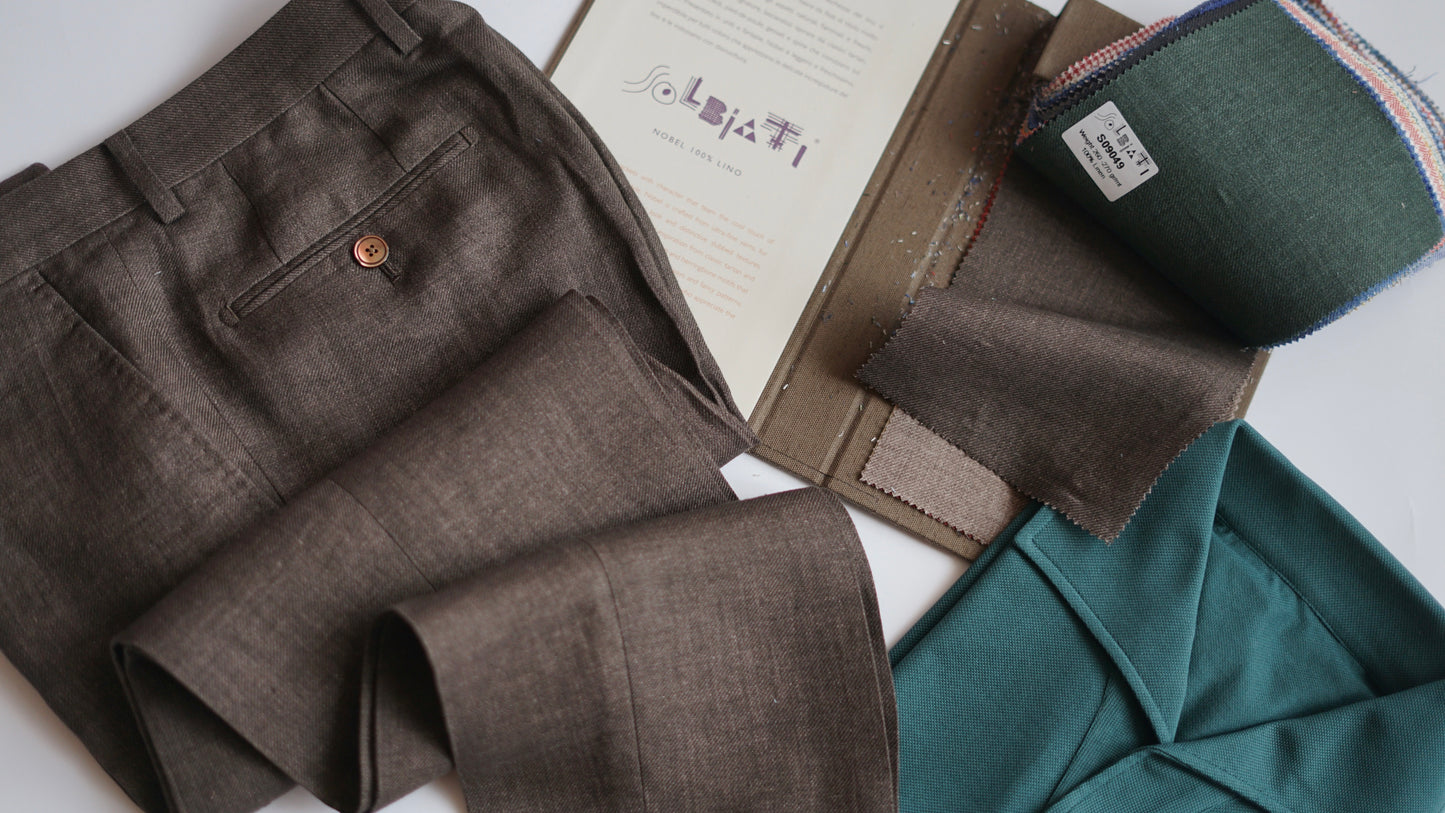 Loro Piana Brown Linen Trousers