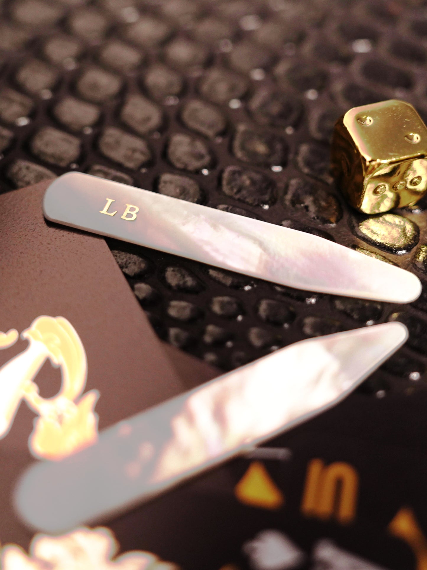 Mother-of-Pearl Collar Stays Essential Accessory Luxury Gift For Men