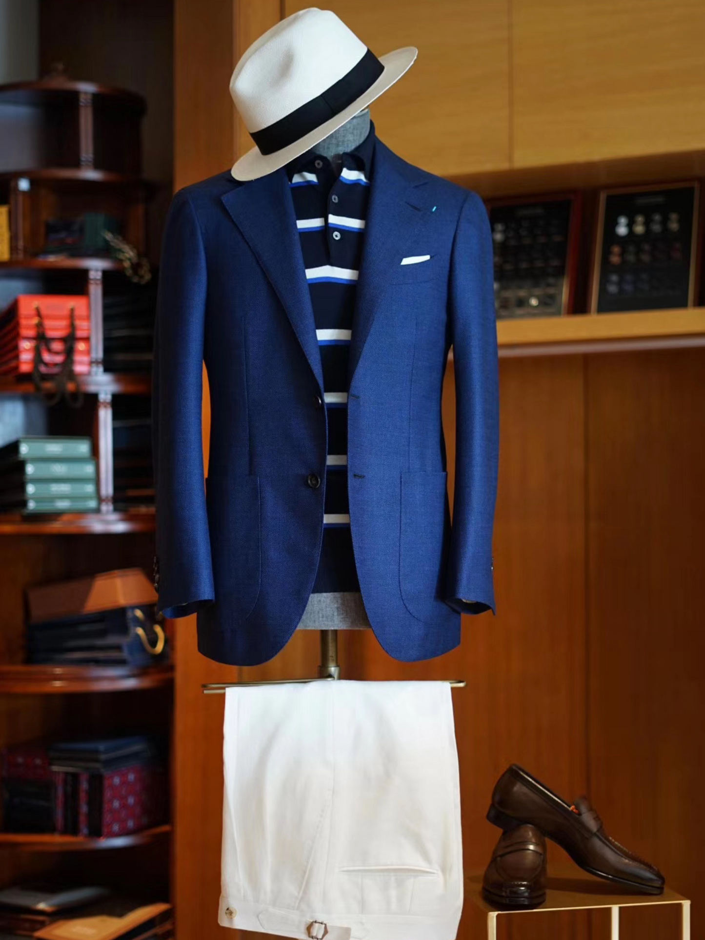Men’s Tailored Full Canvas Wrinkle-Resistant Wool Blazer