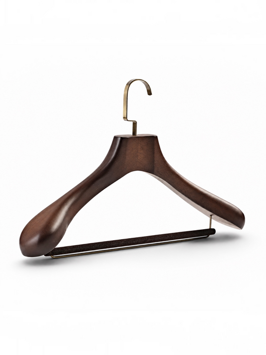 2.5” Wide Shoulder Walnut Wood Suit Hanger