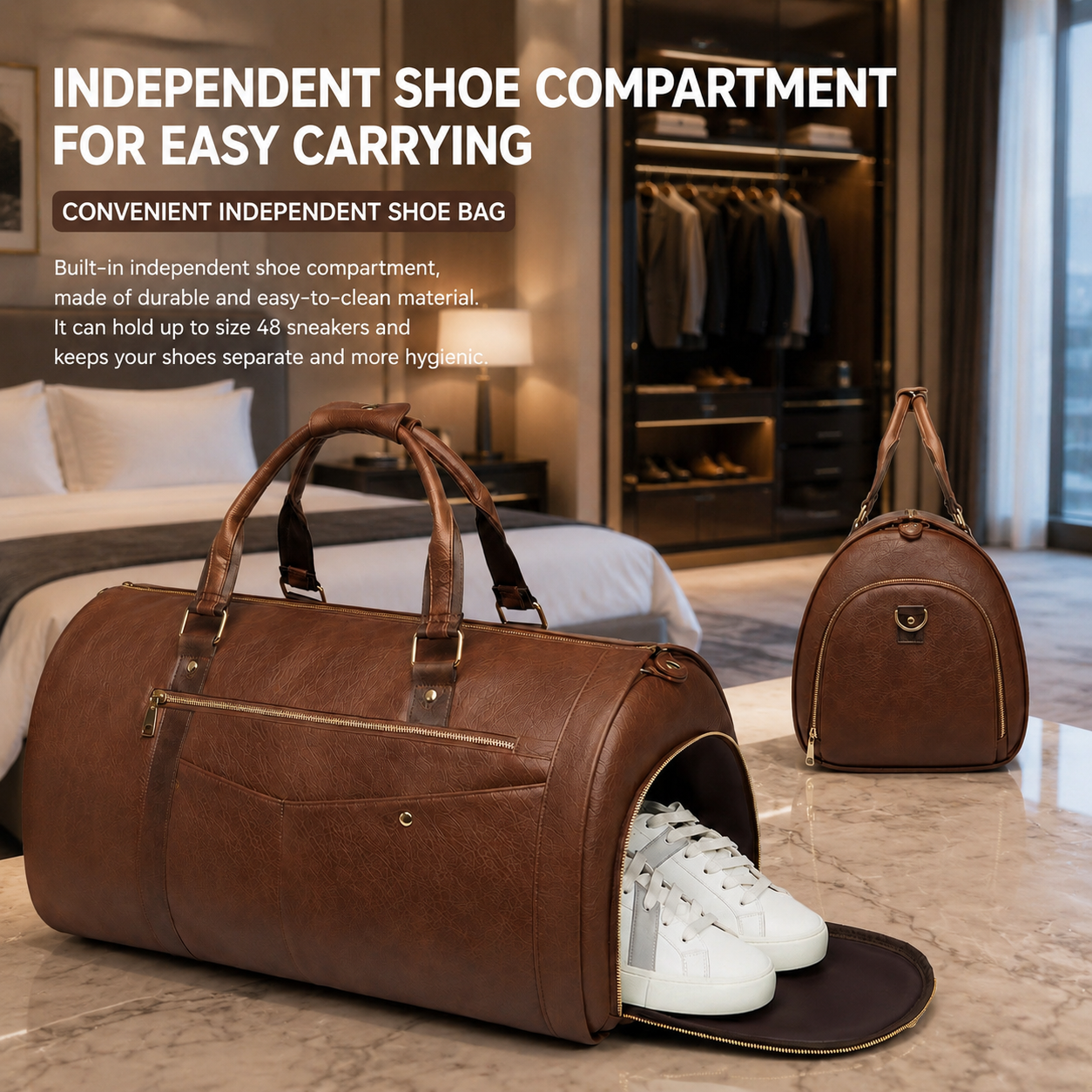 Suits Travel Duffle Bag Convertible Suit Shoes Overnight Bag