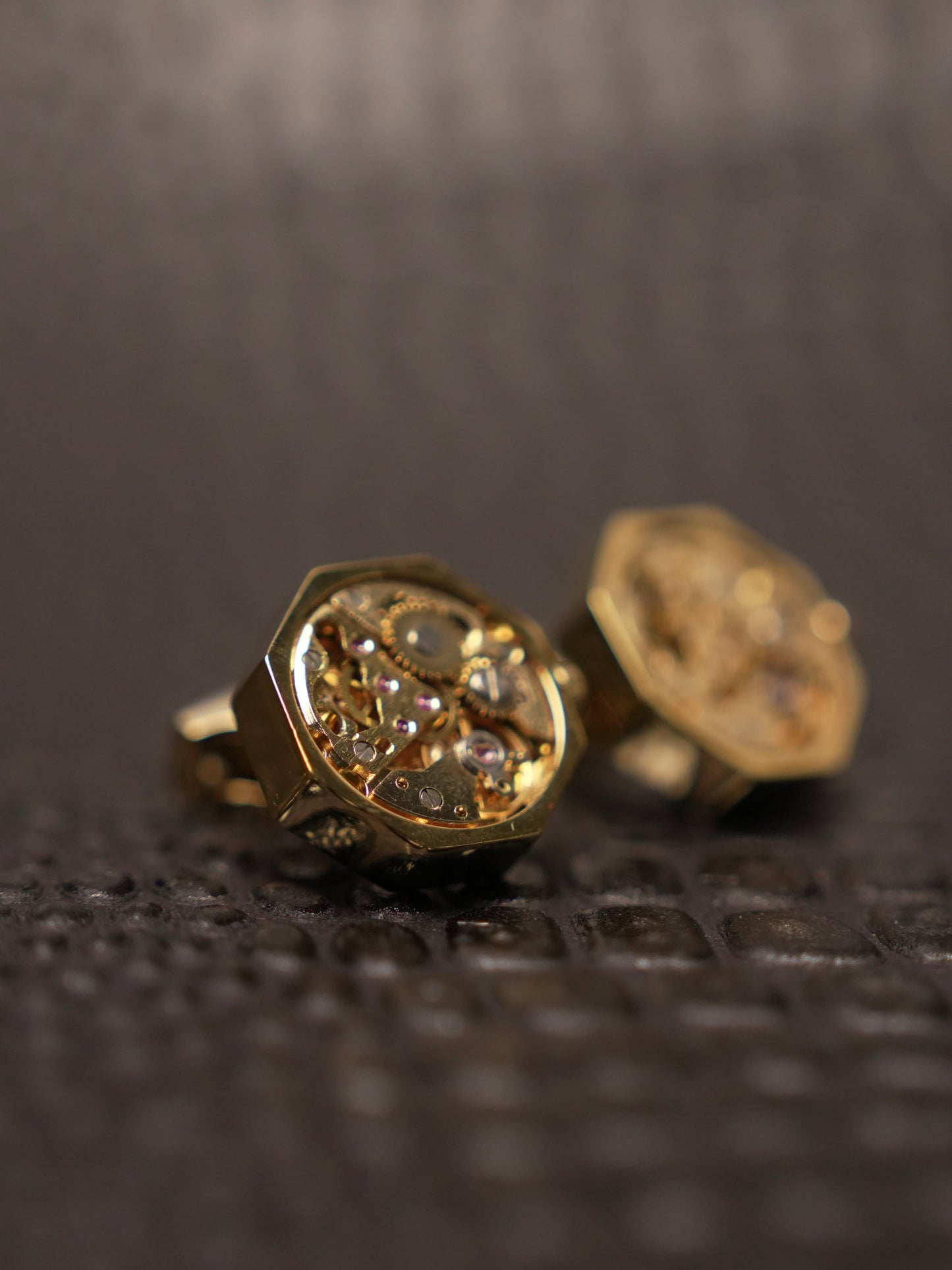 Octagon Mechanical Watch  Cufflinks
