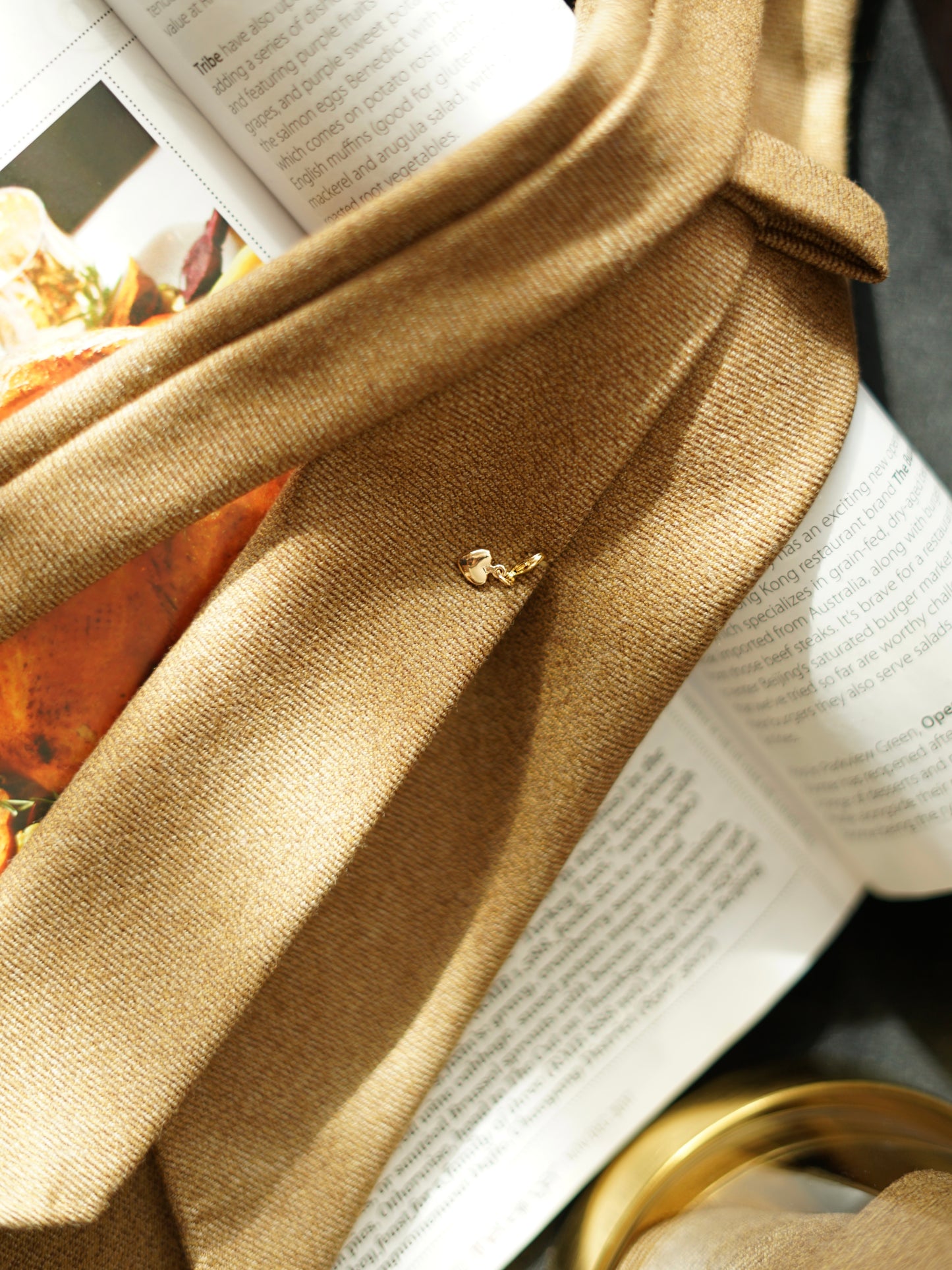 Brown Cashmere & Wool Handmad Tie