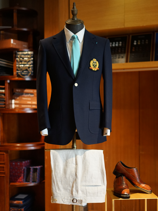 Men's Ivy Three-Button Fresco Wool Blazer