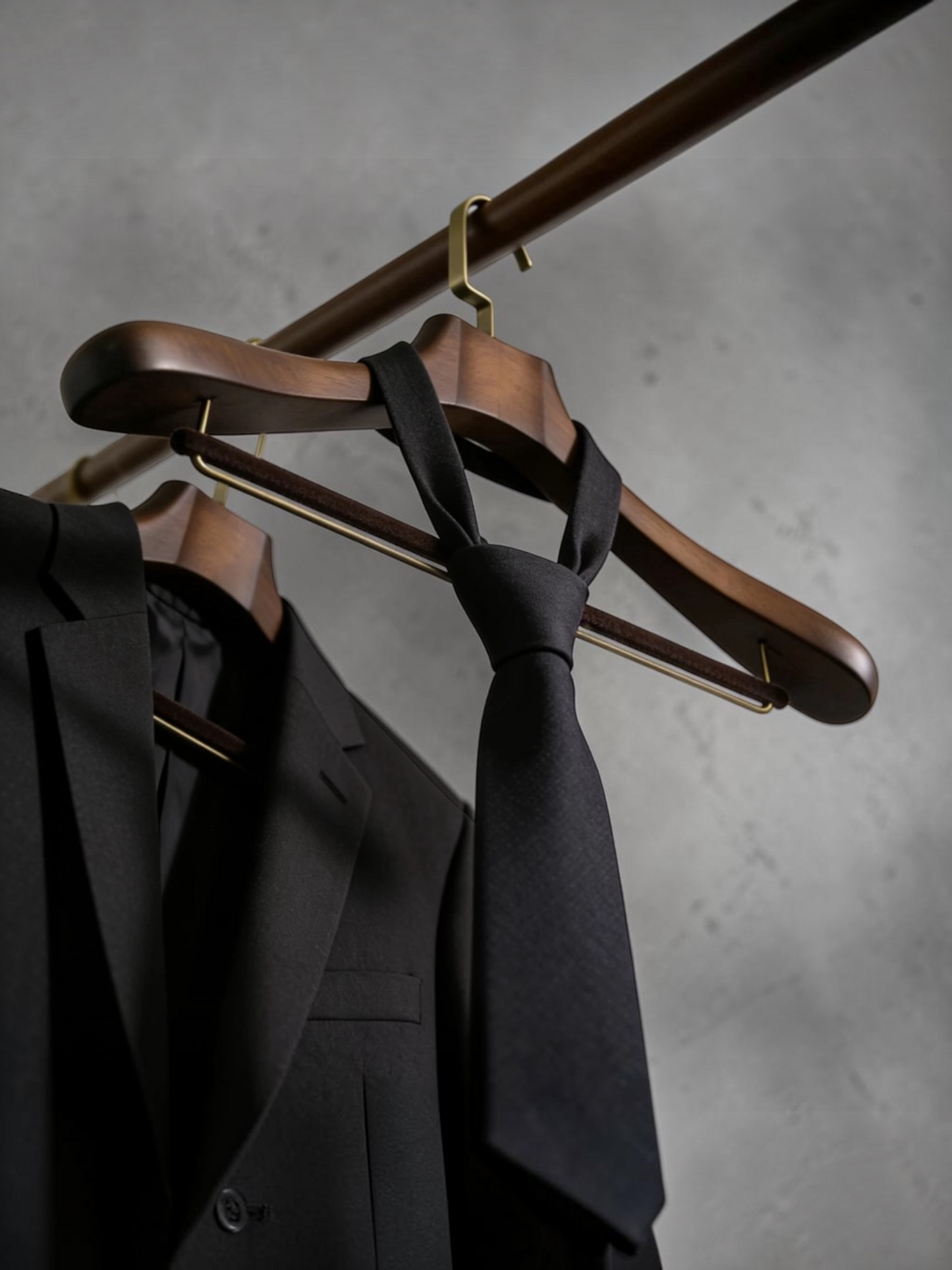 Hand Craft Professional Extra Wide Shoulder Suit Hanger - Solid Walnut Wood