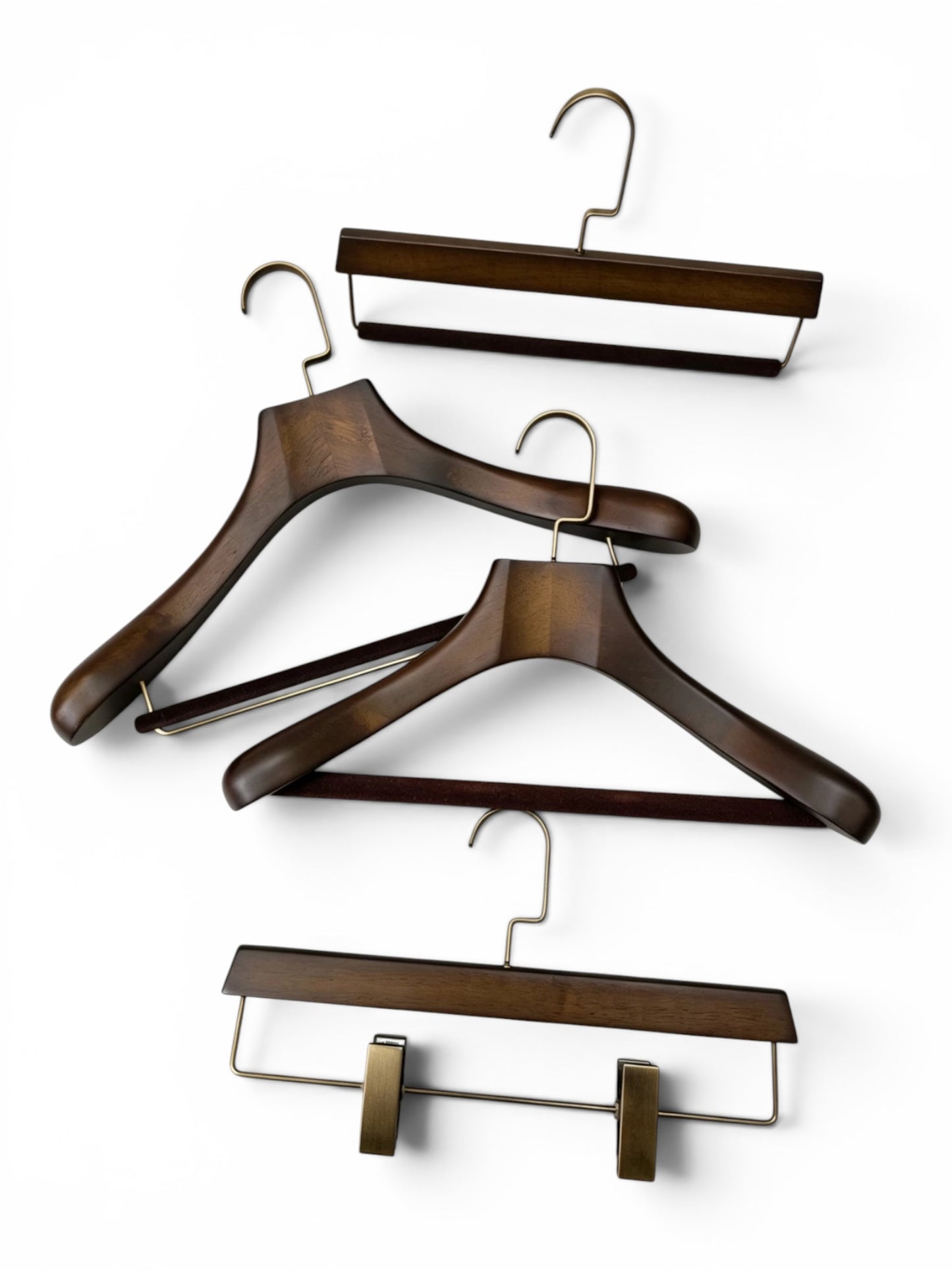 Hand Craft Professional Extra Wide Shoulder Suit Hanger - Solid Walnut Wood