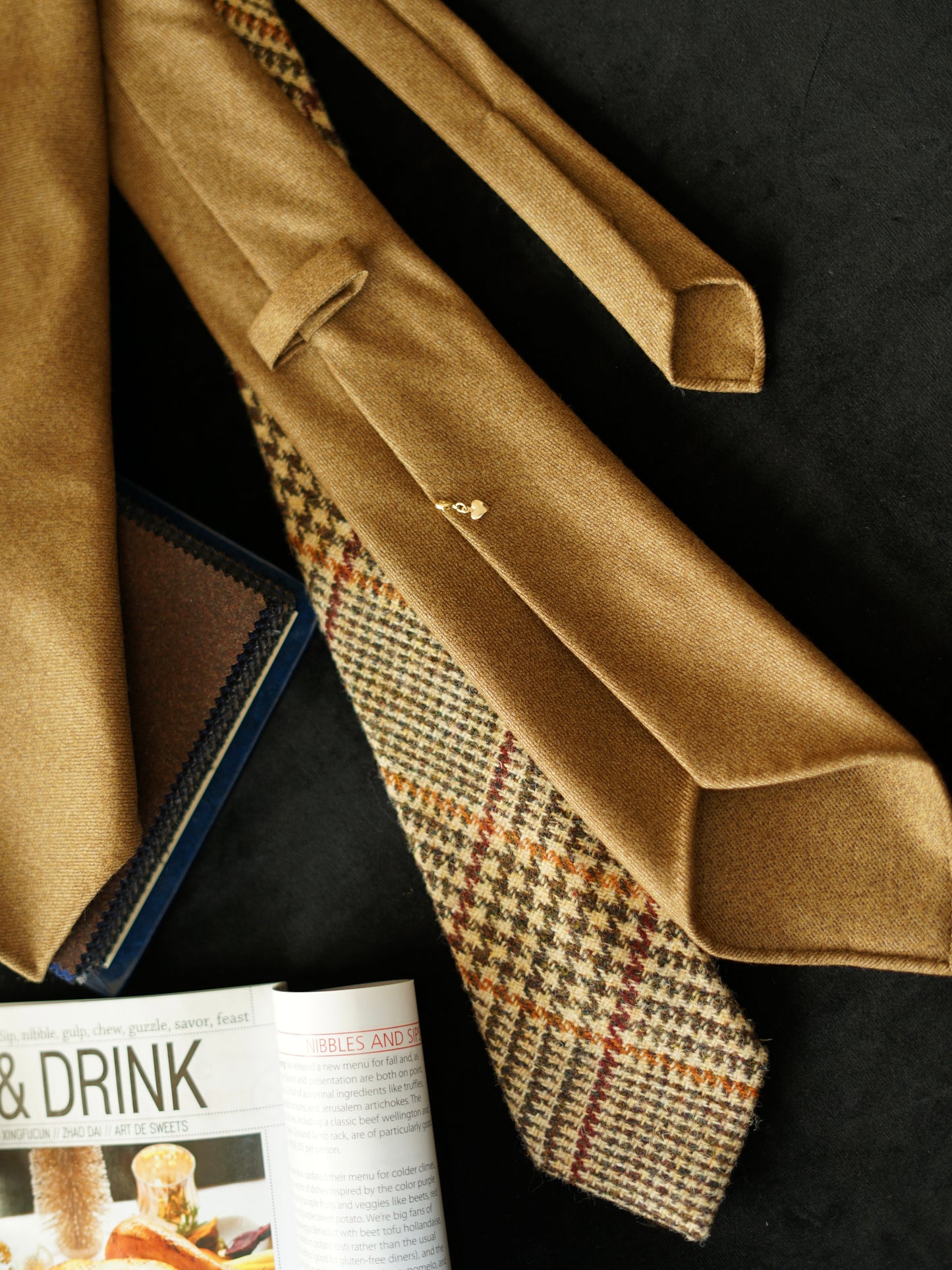 Brown Cashmere & Wool Handmad Tie