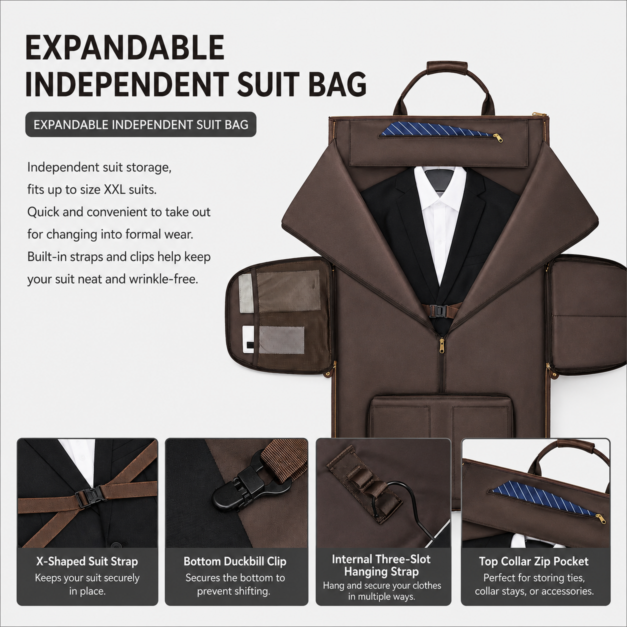 Suits Travel Duffle Bag Convertible Suit Shoes Overnight Bag