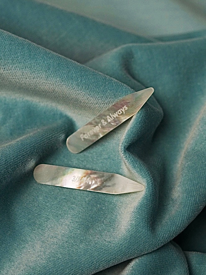 Mother-of-Pearl Collar Stays Essential Accessory Luxury Gift For Men