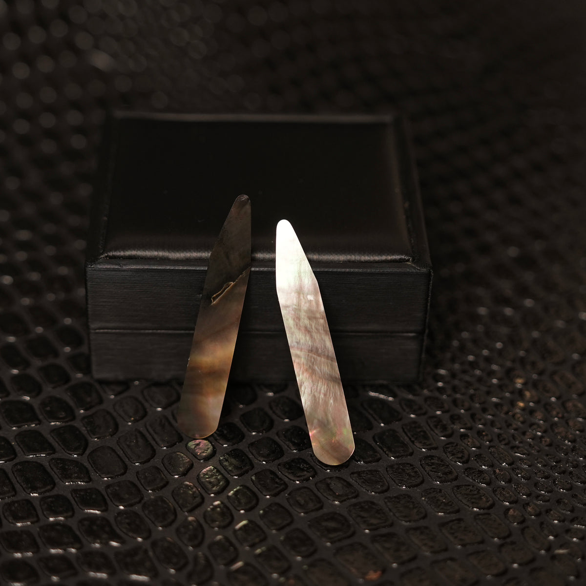 Personalized Collar Stays for Men, Engraved Mother of Pearl Gift, Custom Monogram Dress Shirt Accessory, Made to Order