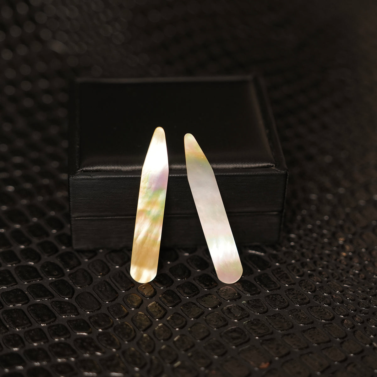 Personalized Collar Stays for Men, Engraved Mother of Pearl Gift, Custom Monogram Dress Shirt Accessory, Made to Order