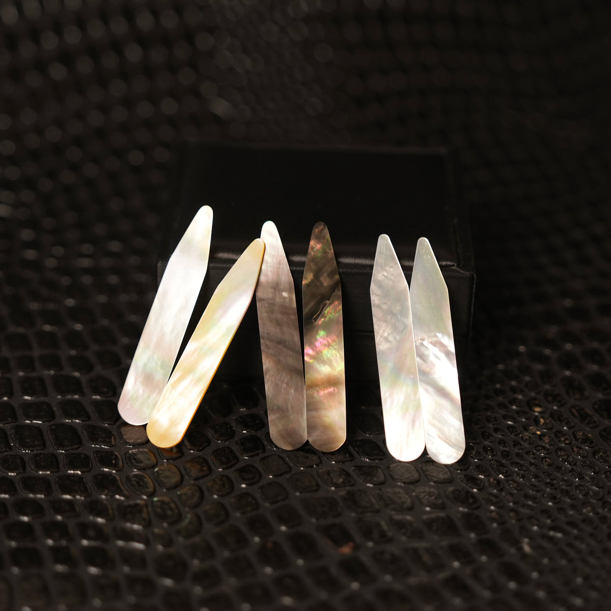 Personalized Collar Stays for Men, Engraved Mother of Pearl Gift, Custom Monogram Dress Shirt Accessory, Made to Order