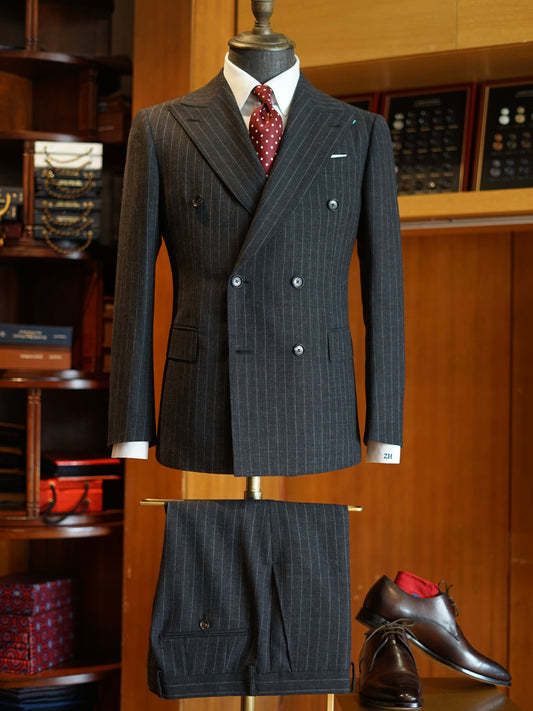 Grey Fresco Charcoal Stripe Suit