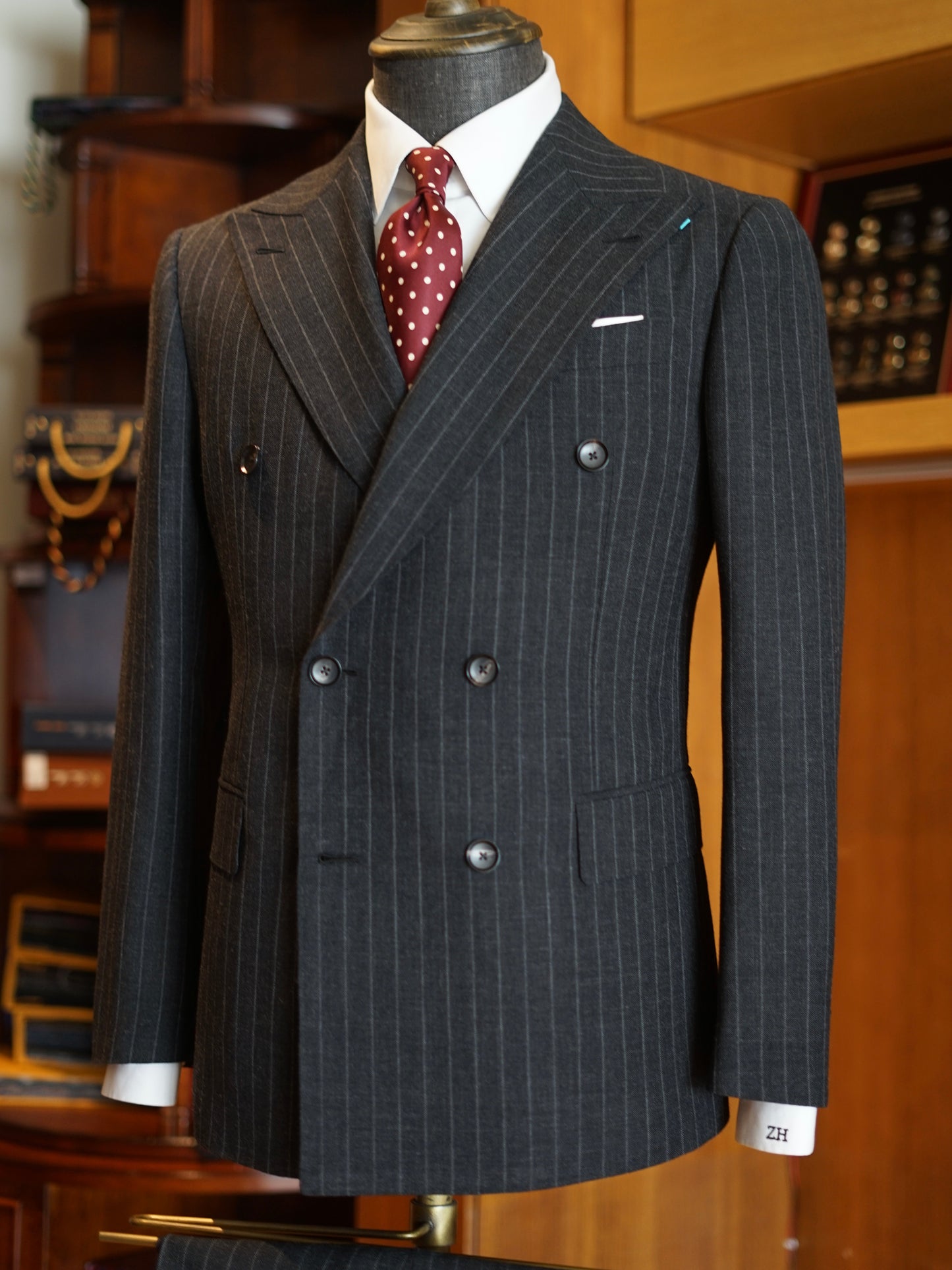 Grey Fresco Charcoal Stripe Suit