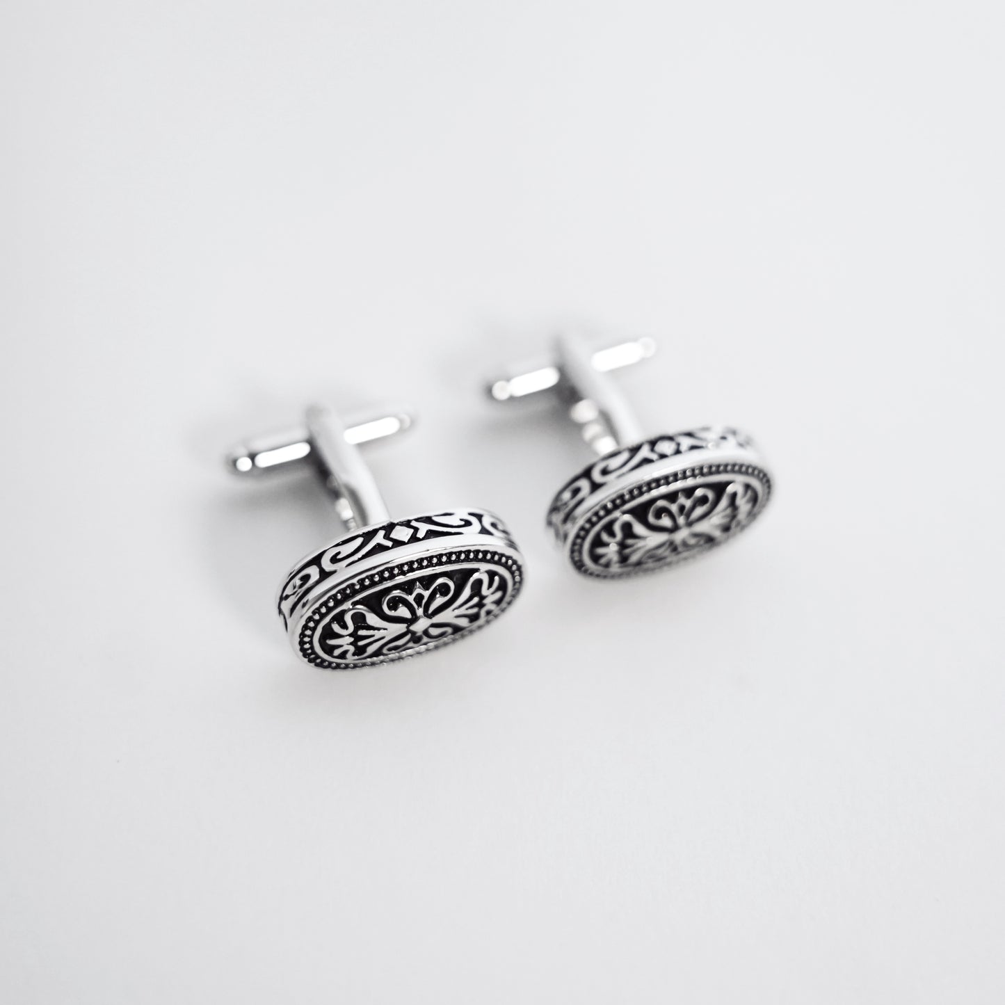 Gothic-Inspired Floral Paisley Cufflinks