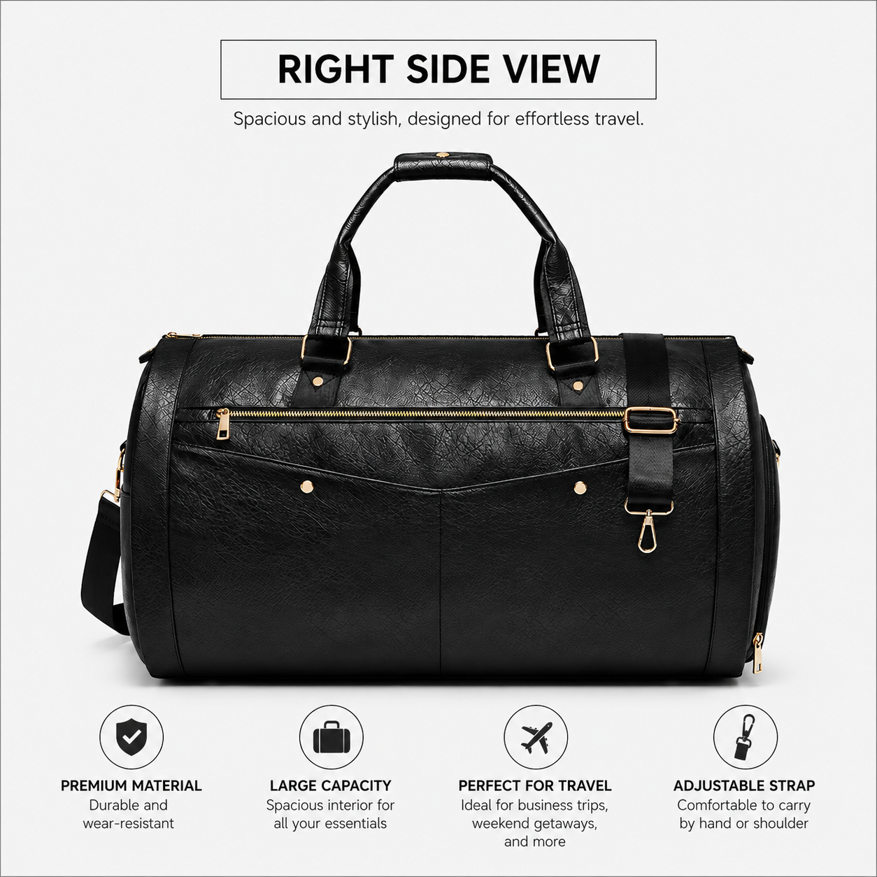 Suits Travel Duffle Bag Convertible Suit Shoes Overnight Bag