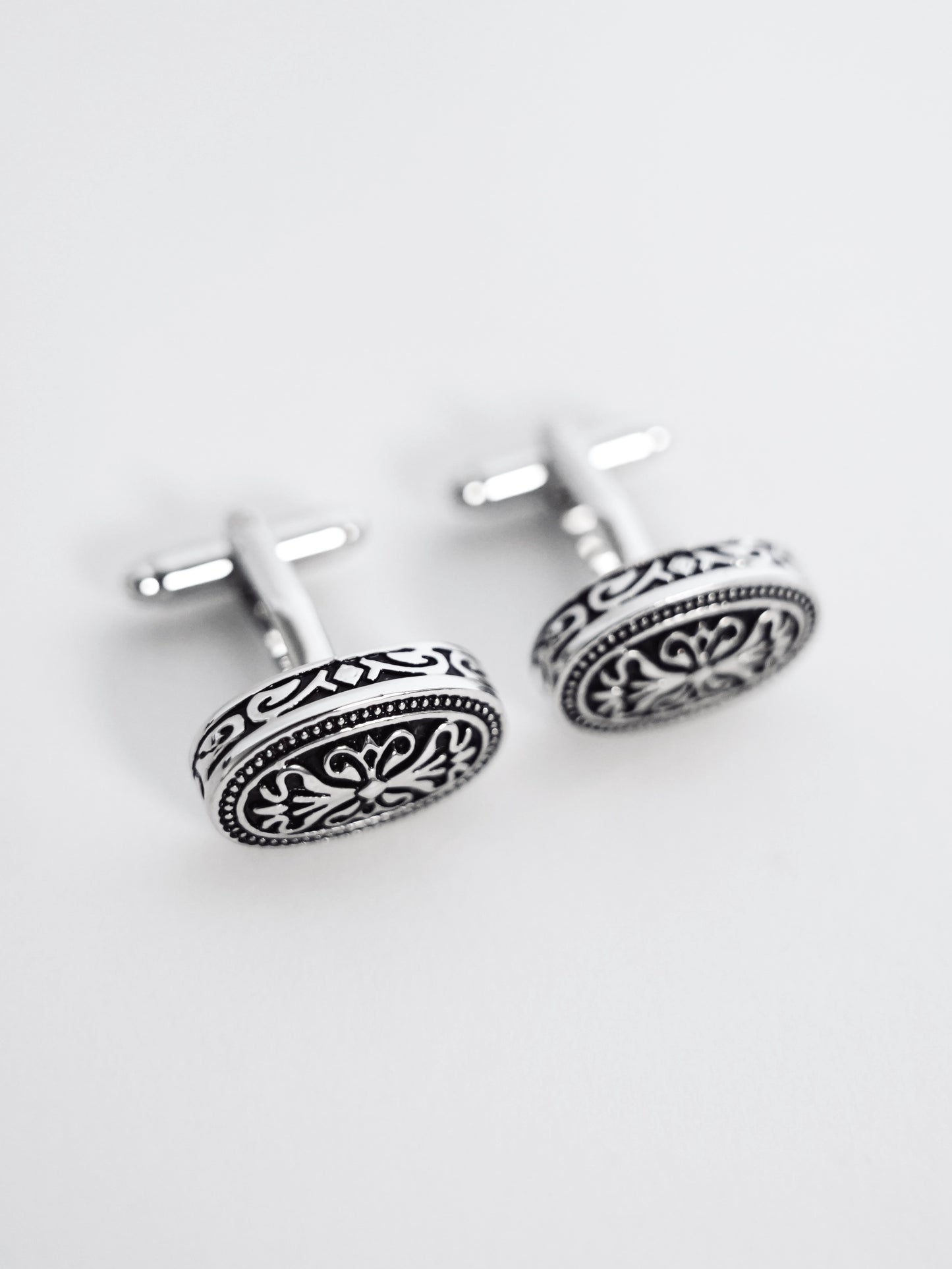 Gothic-Inspired Floral Paisley Cufflinks
