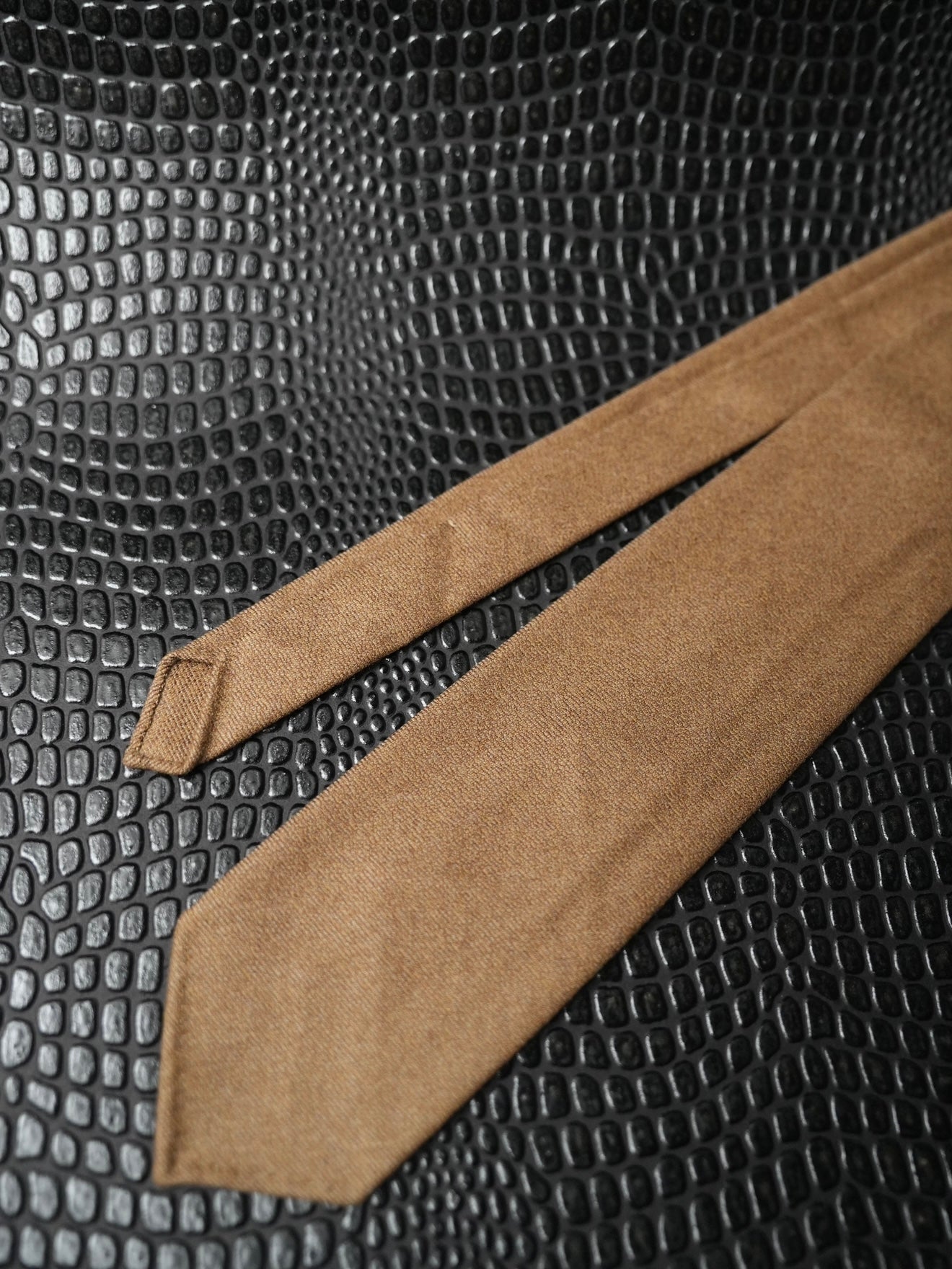 Brown Cashmere & Wool Handmad Tie