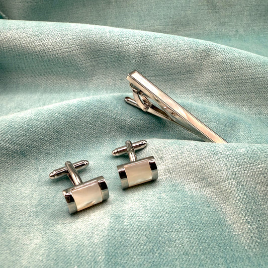 Opulent Elegance Cufflink and Tie Clip Set